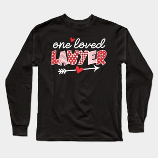 Lawyer Valentines Day T-Shirt - One Loved Lawyer Heart Long Sleeve T-Shirt